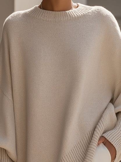 Oversized Poncho-Style Blouse - Beige, view 2