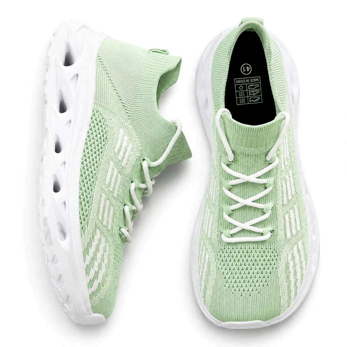 Women's Orthopedic Wide Toe Box Walking Sneakers - Mint Green