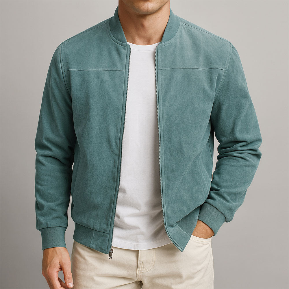 Suede Jacket - Blue