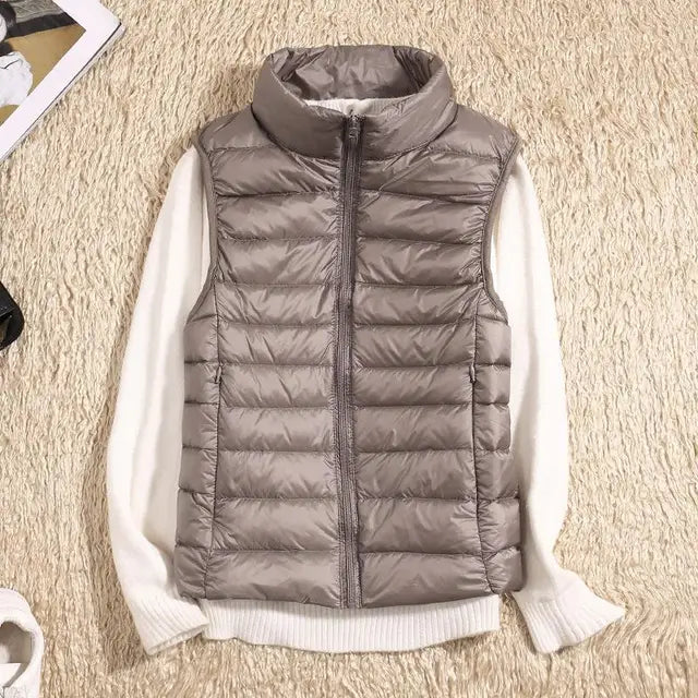 Ultra-Light Packable Down Vest - Khaki