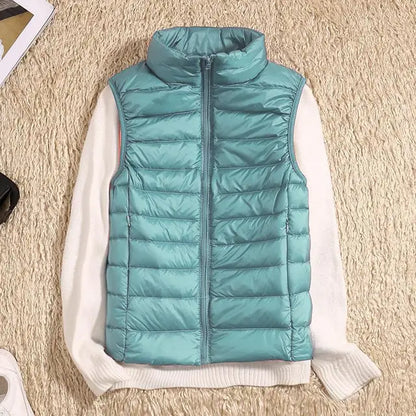 Ultra-Light Packable Down Vest - Light Blue
