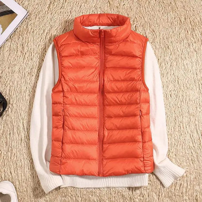 Ultra-Light Packable Down Vest - Orange