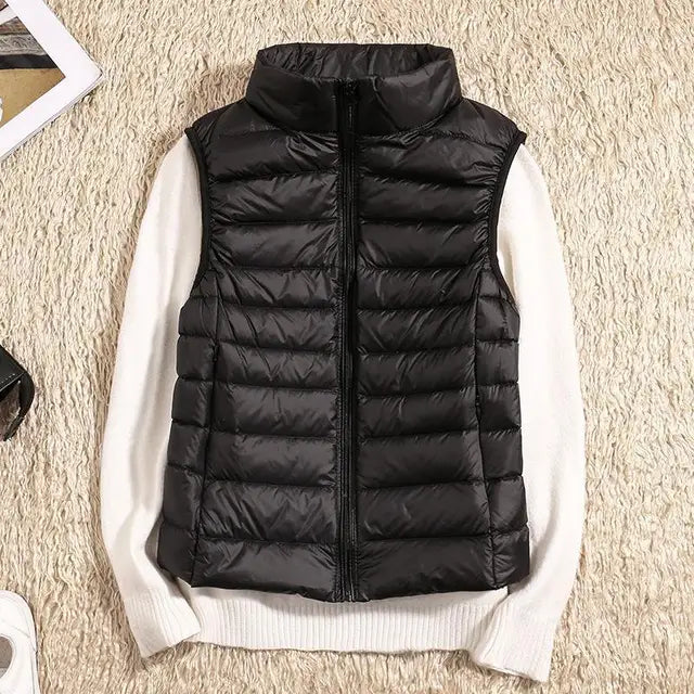 Ultra-Light Packable Down Vest - Black