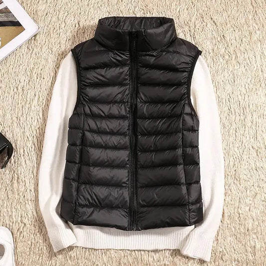 Ultra-Light Packable Down Vest - Black