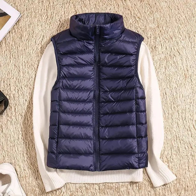 Ultra-Light Packable Down Vest - Navy Blue