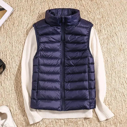 Ultra-Light Packable Down Vest - Navy Blue