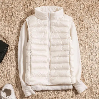Ultra-Light Packable Down Vest - White