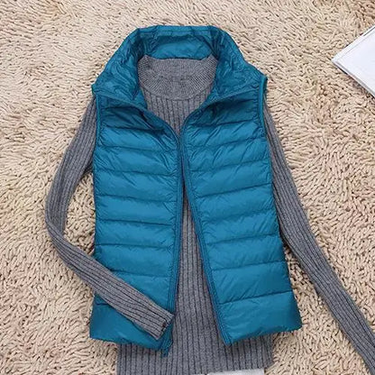 Ultra-Light Packable Down Vest - Blue