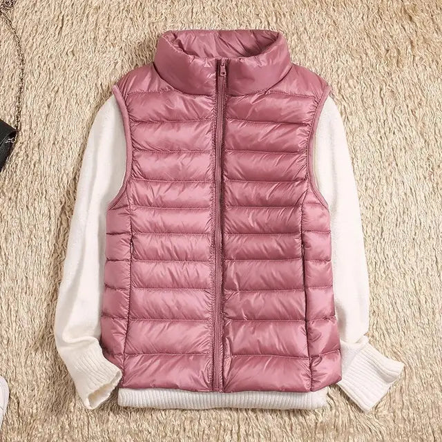 Ultra-Light Packable Down Vest - Pink