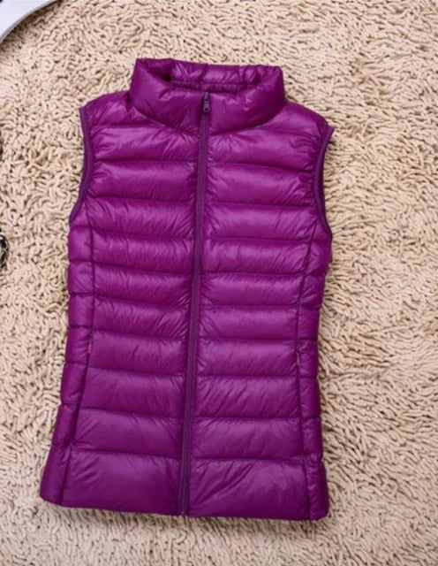 Ultra-Light Packable Down Vest - Purple