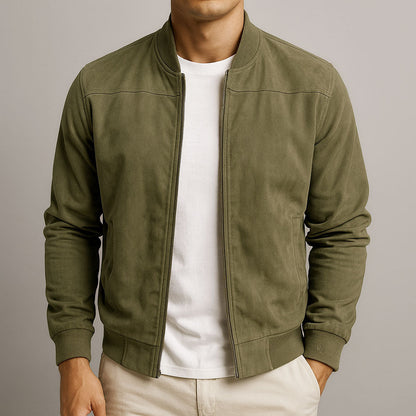 Suede Jacket - Army Green