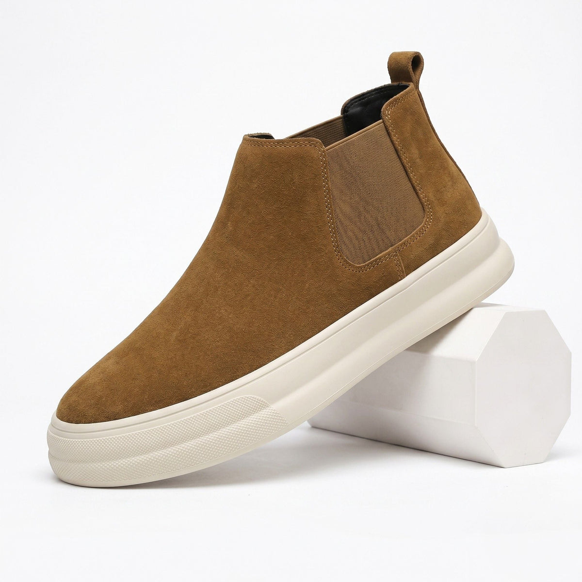 Flatform Slip-On Chelsea Boots - Khaki