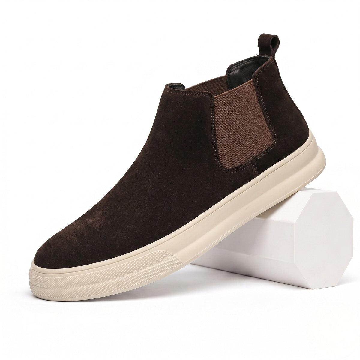 Flatform Slip-On Chelsea Boots - Coffee