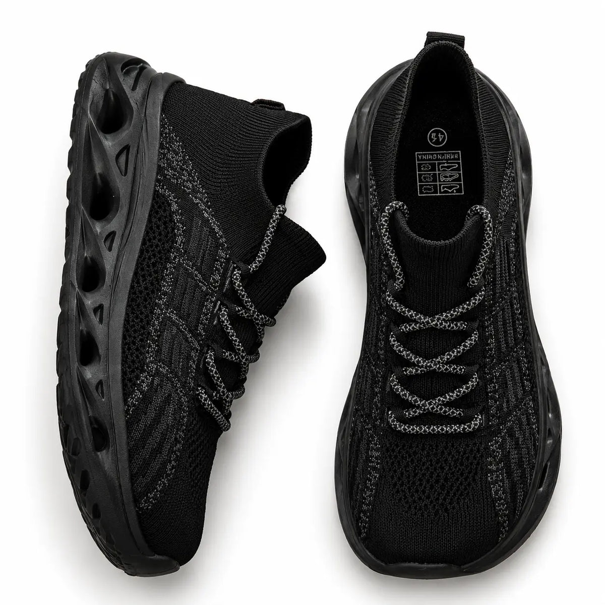 Women's Orthopedic Wide Toe Box Walking Sneakers - All Black