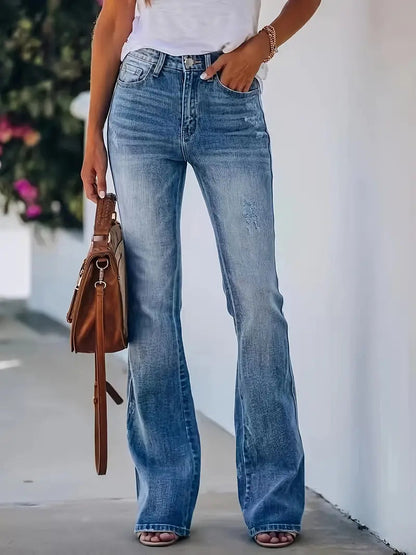 Stretch Bootcut Jeans - Denim Blue