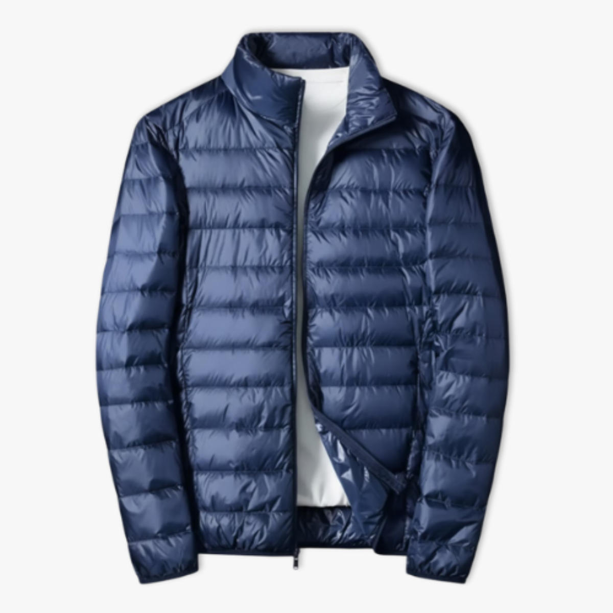 Ultra-Light White Duck Down Jacket - Navy Blue