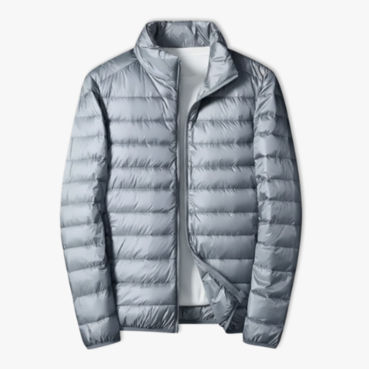 Ultra-Light White Duck Down Jacket - Grey