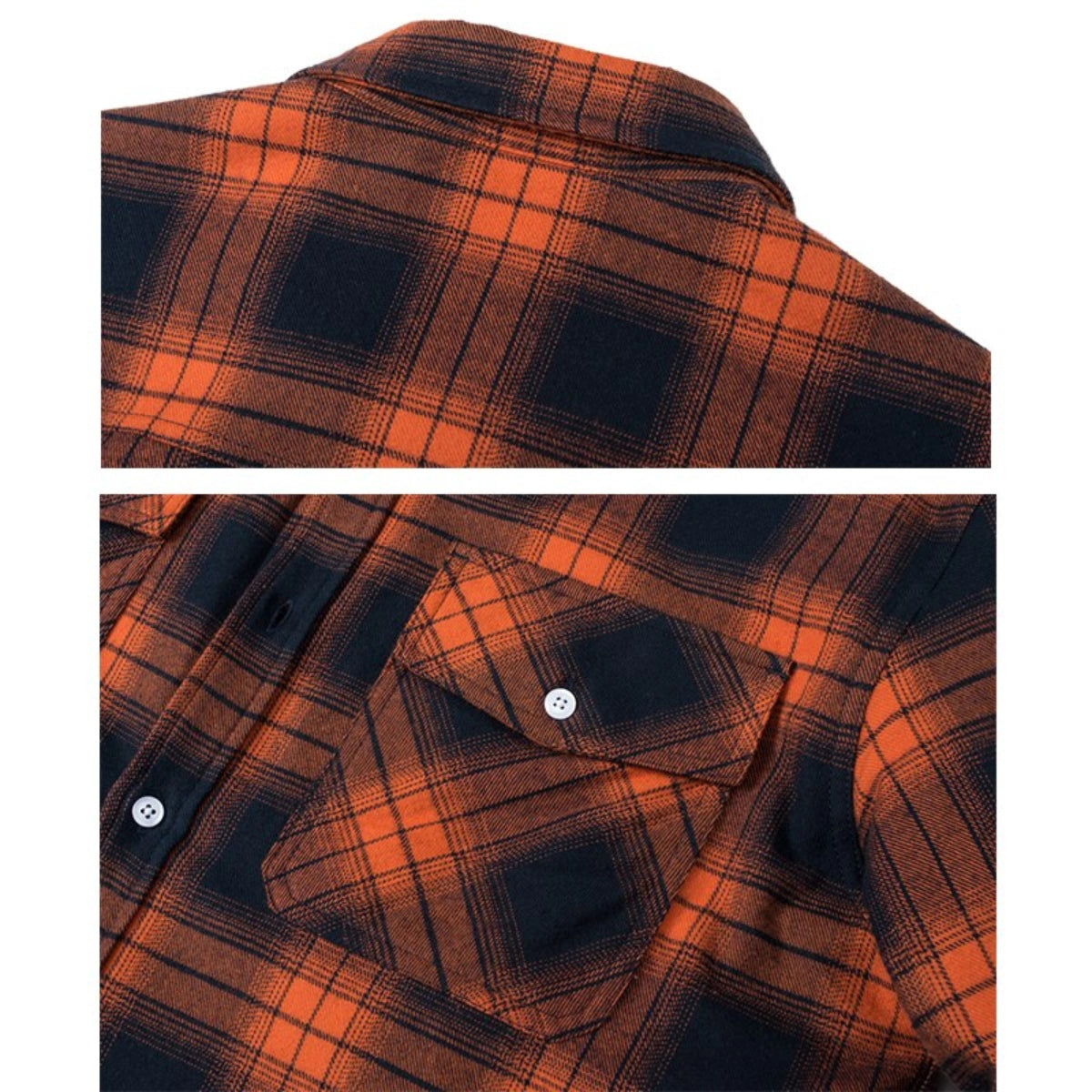 Sherpa-Lined Plaid Flannel Shirt Jacket - detail