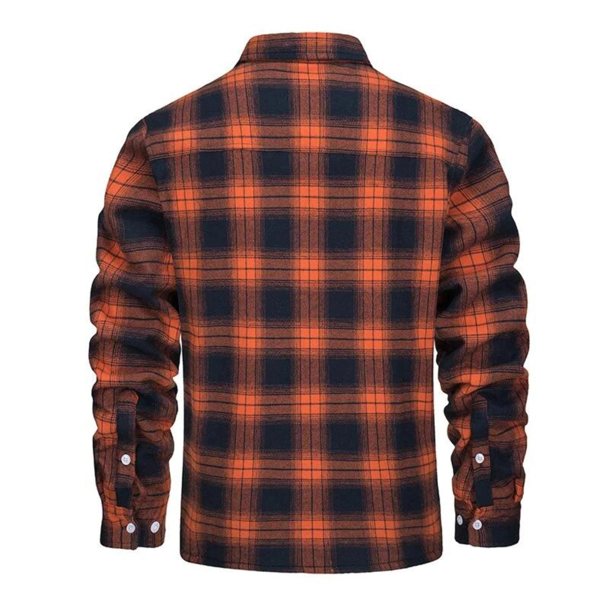 Sherpa-Lined Plaid Flannel Shirt Jacket - detail