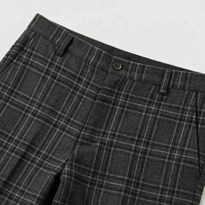 Check Tailored Slim-Fit Trousers - Black, view 3