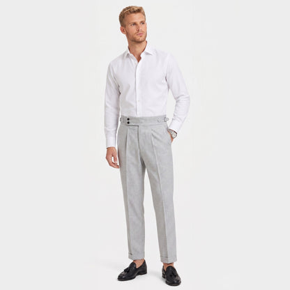 Adjuster Waistband Tapered Trousers - Grey, view 2