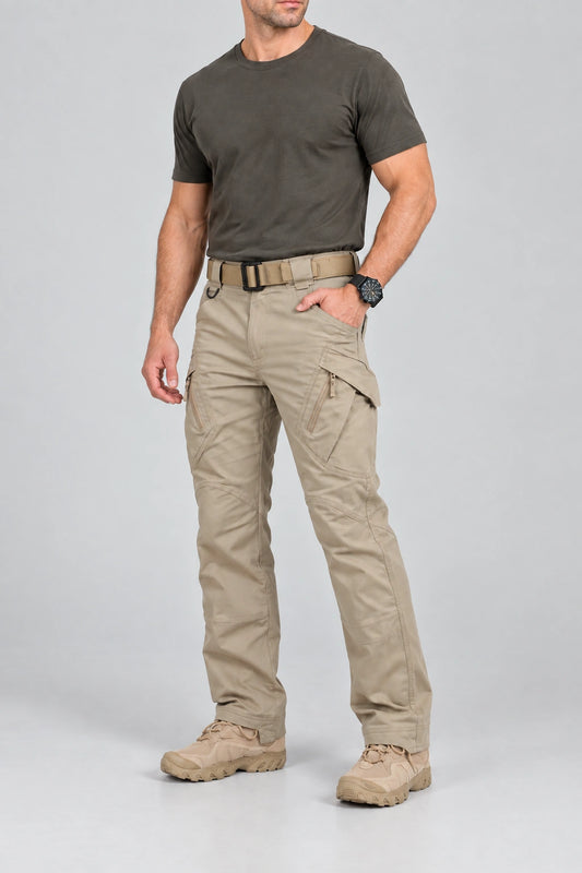 Tactical Outdoor Hiking Cargo Trousers - Khaki