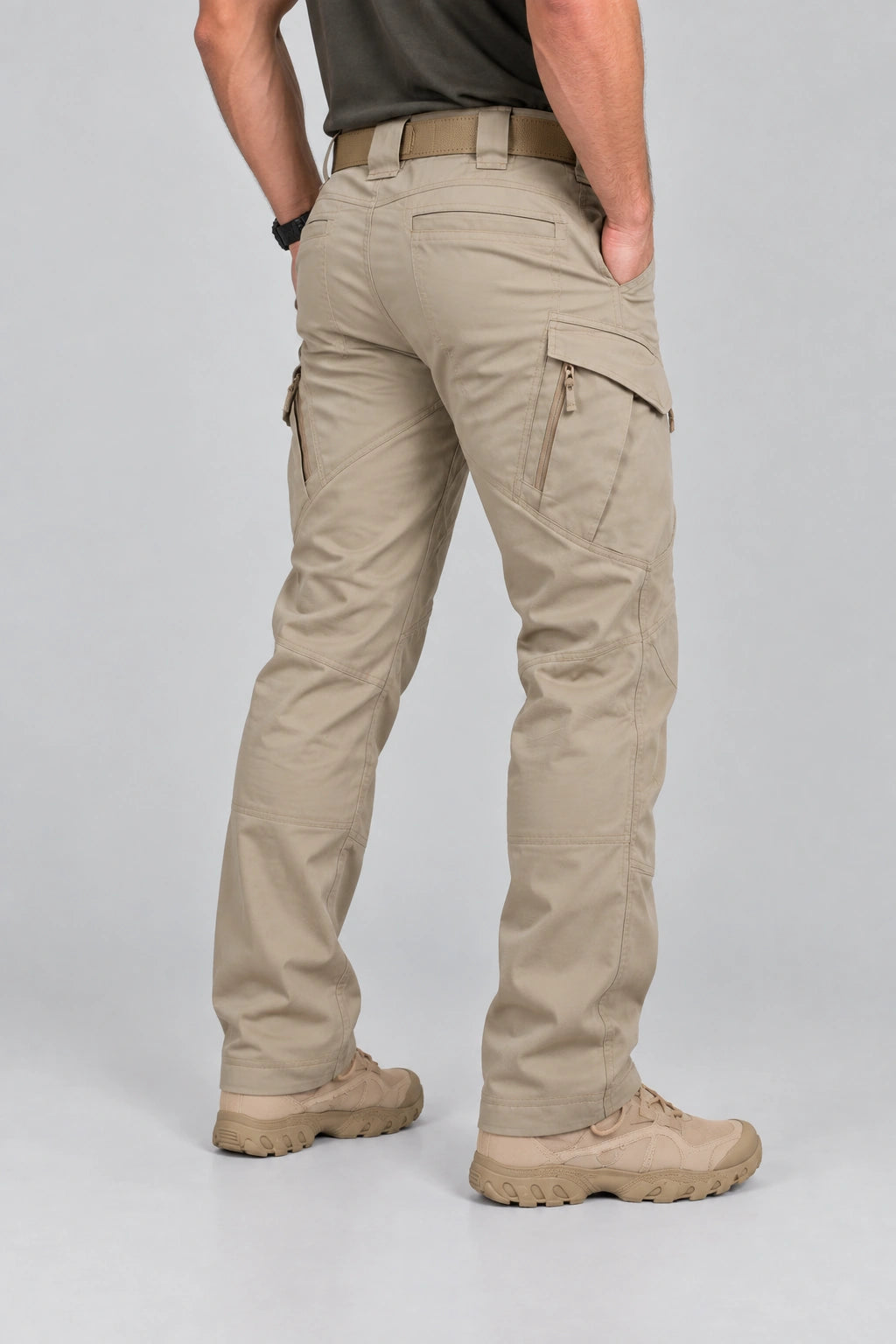 Tactical Outdoor Hiking Cargo Trousers - Khaki