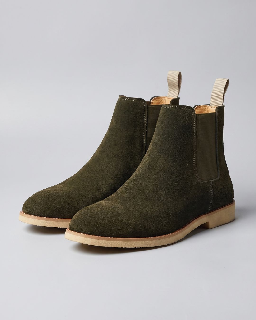 Suede Chelsea Boot - Army Green