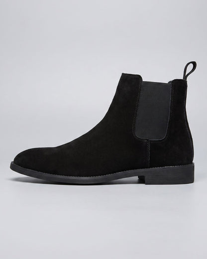 Suede Chelsea Boot - Black