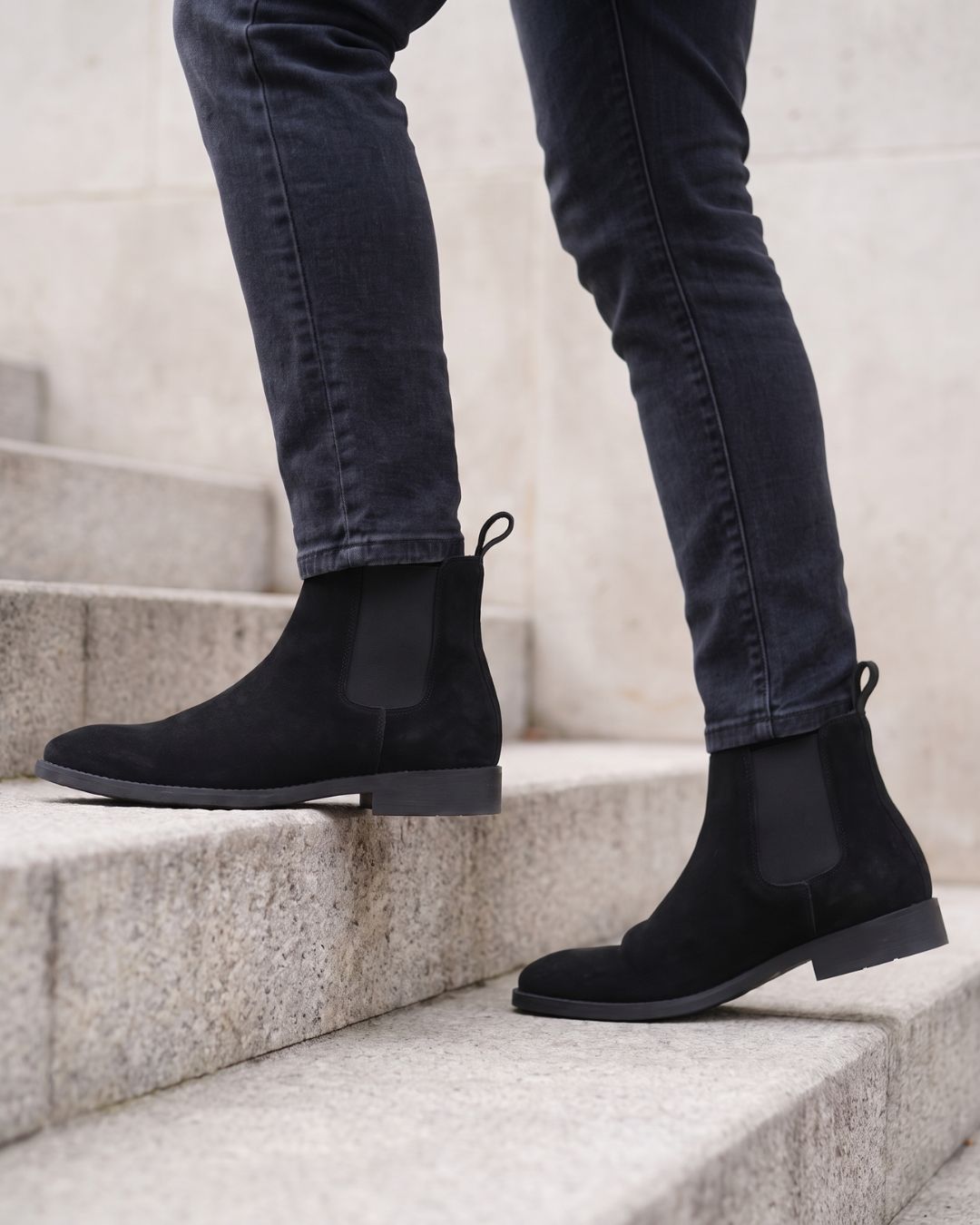Suede Chelsea Boot - Black