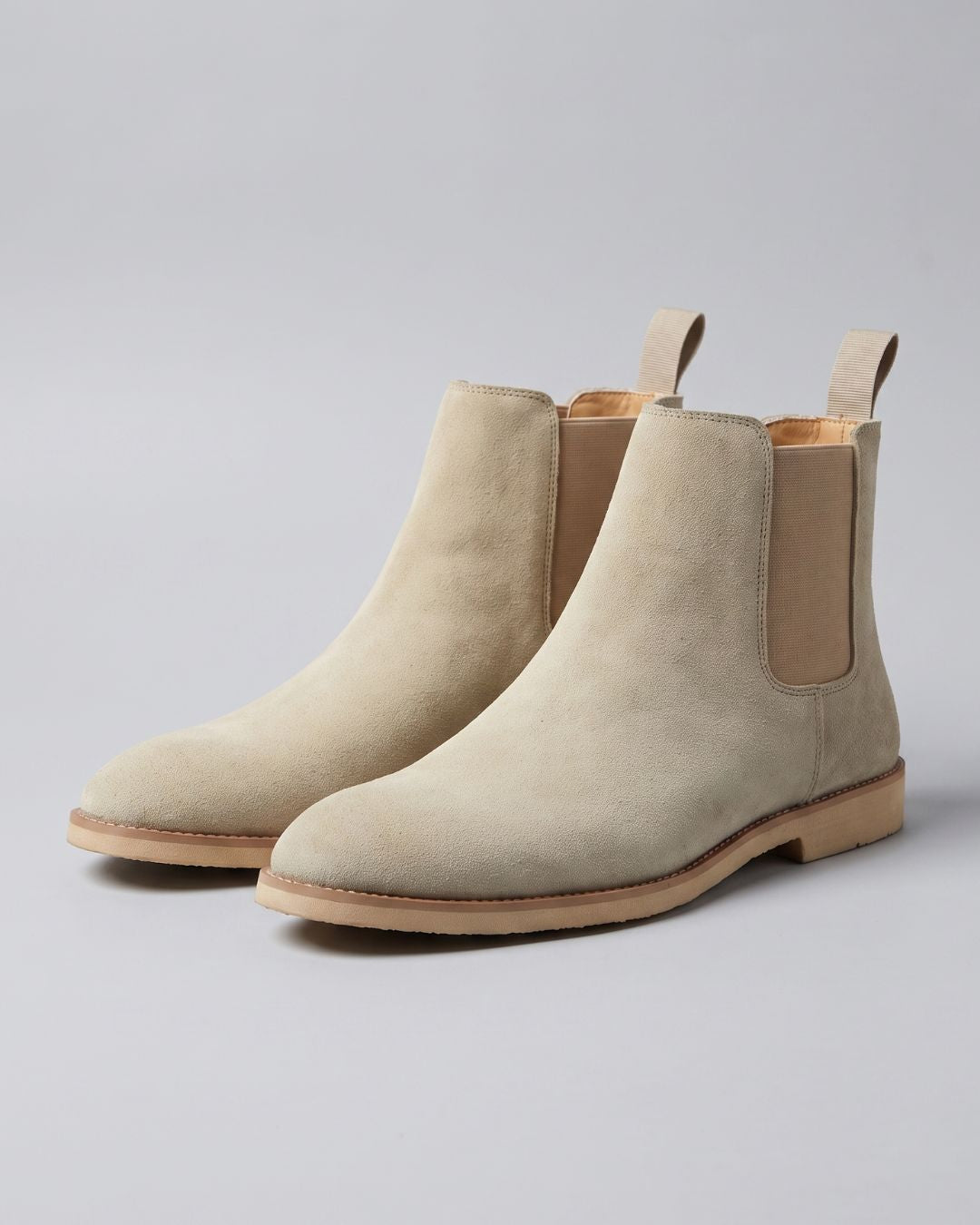 Suede Chelsea Boot - Beige