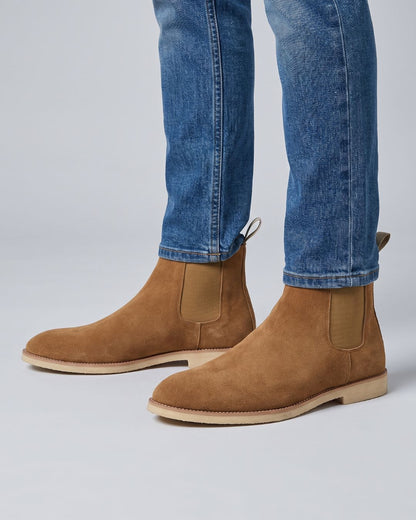 Suede Chelsea Boot - Brown