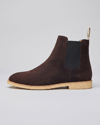 Suede Chelsea Boot - Dark Brown