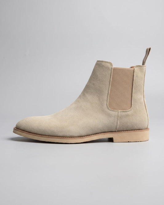 Suede Chelsea Boot - Beige