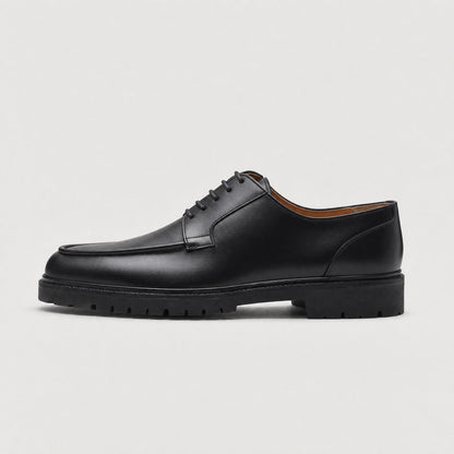 Black Leather Smart Derby Shoes