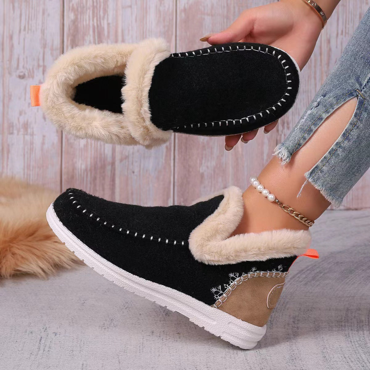 Fleece-Lined Supportive House Slippers