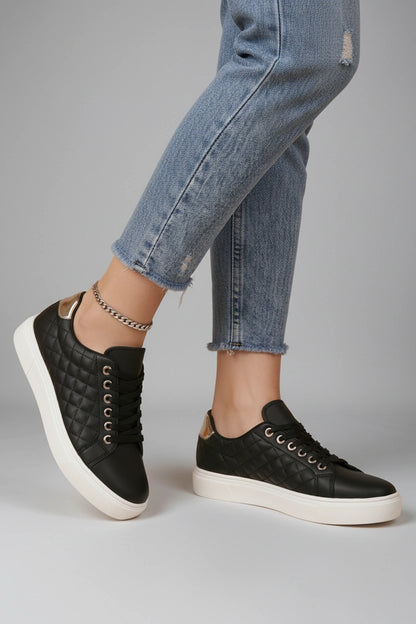 Ergonomic Quilted Low-Top Trainers