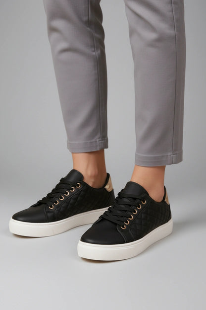 Ergonomic Quilted Low-Top Trainers