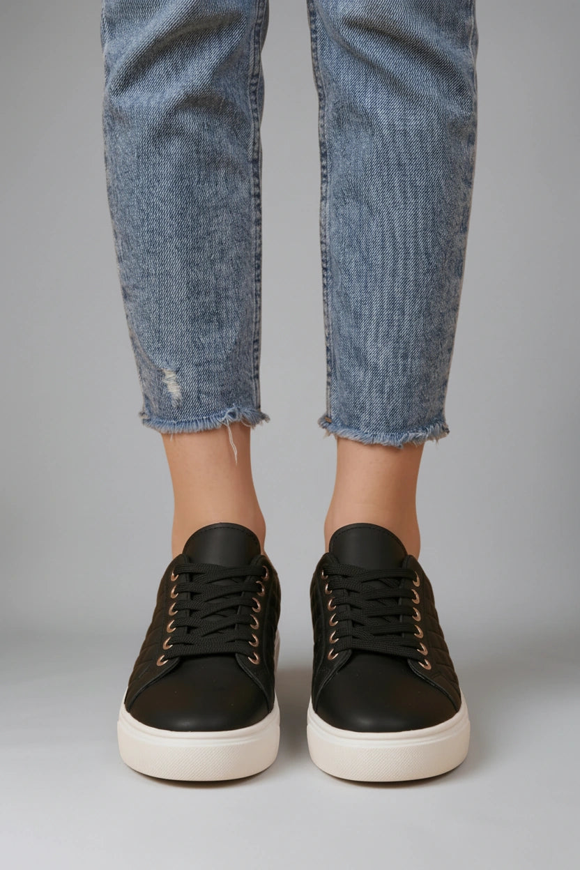Ergonomic Quilted Low-Top Trainers