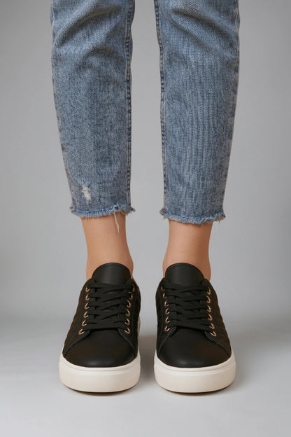 Ergonomic Quilted Low-Top Trainers