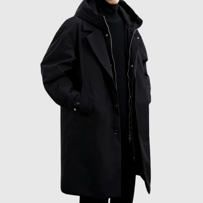 Waterproof All-Weather Raincoat - Black