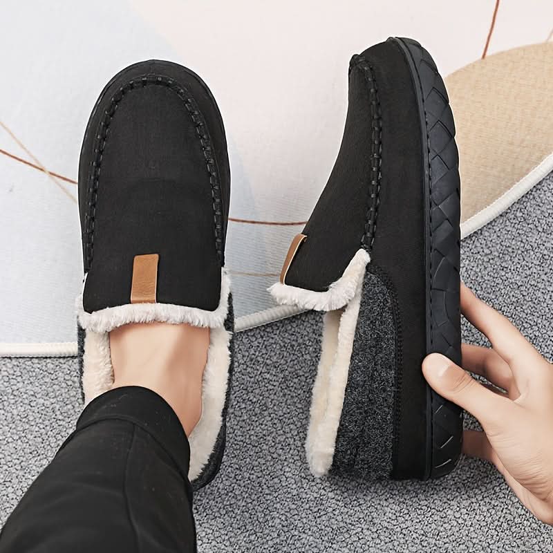 Wool-Feel Indoor Loafer Slippers