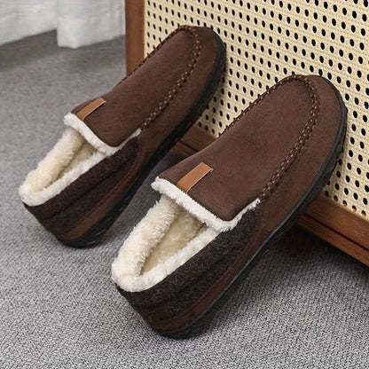 Wool-Feel Indoor Loafer Slippers