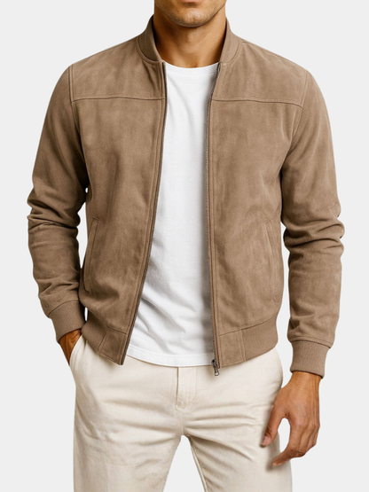 Suede Jacket - Brown, detail