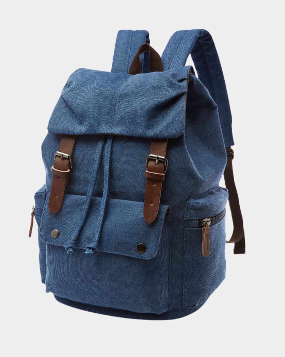 Vintage Canvas Backpack - Blue
