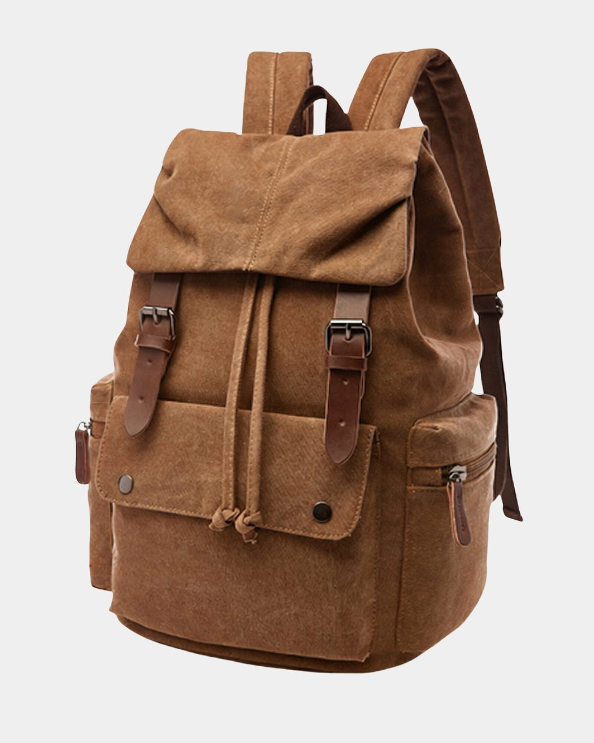 Vintage Canvas Backpack - Brown