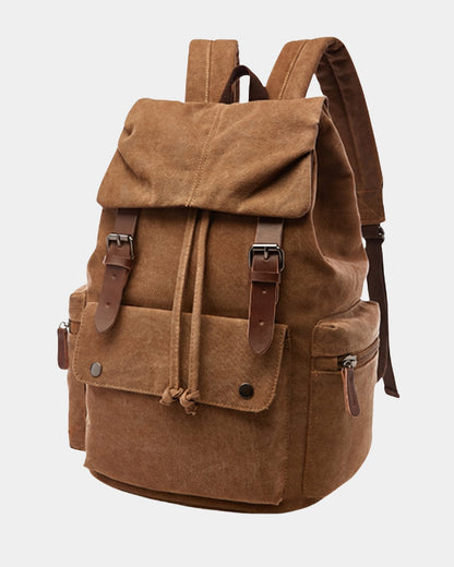 Vintage Canvas Backpack - Brown