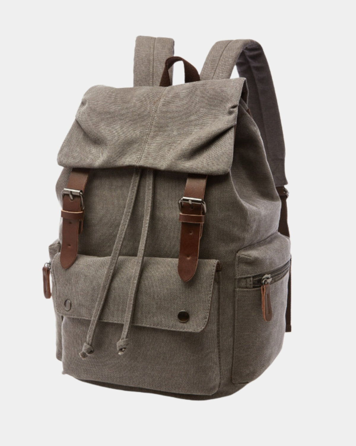 Vintage Canvas Backpack - Gray