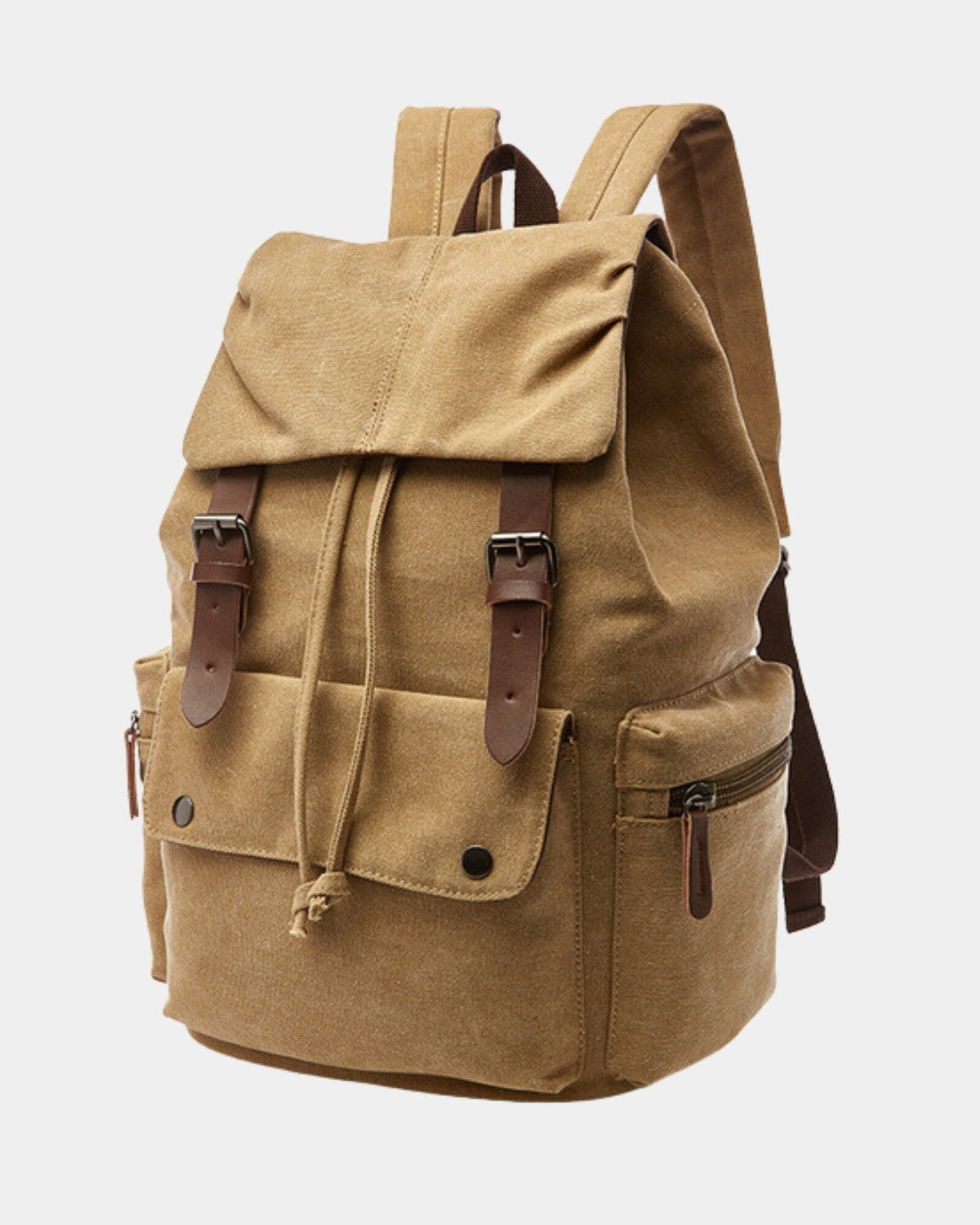 Vintage Canvas Backpack - Khaki