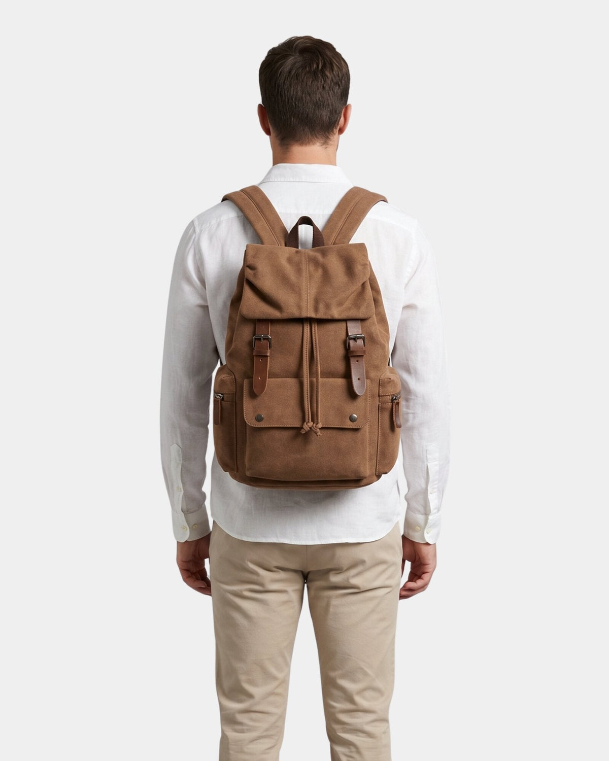 Vintage Canvas Backpack - detail